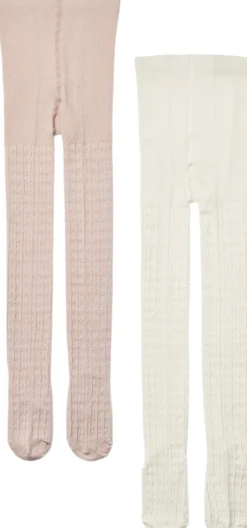 Clearance 2 par Izzy pointelle strømpebukser Børn Strømper & Strømpebukser