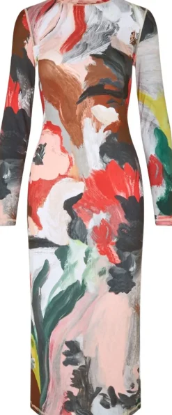 Clearance 2244 Stocking Jersey, Pullover Long Sleeve Midi Dress Dame Kjoler