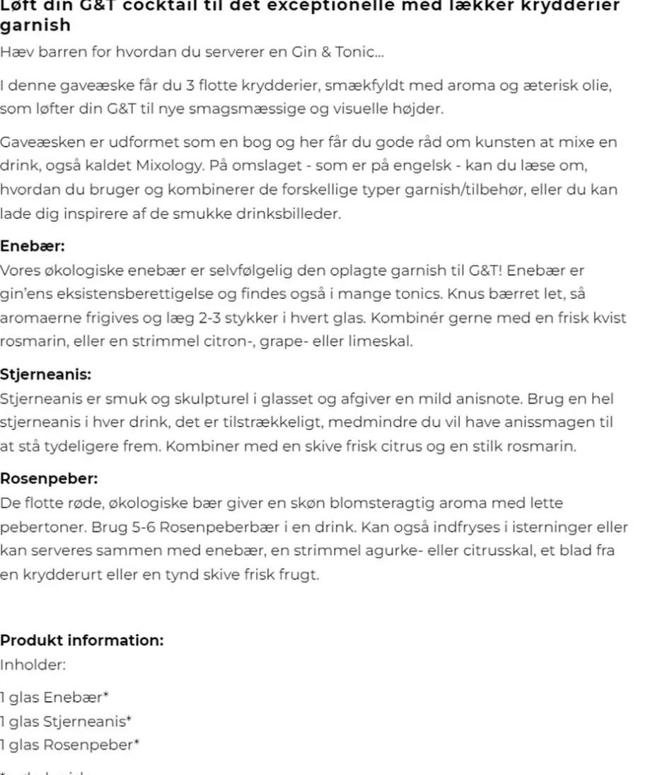 A Touch of Spice garish til Gin & Tonic-Mill & Mortar Sale