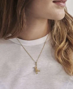 Aben i 18 karat forgyldt sølv uden kæde-Kay Bojesen Jewelry New