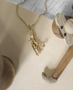 Aben i 18 karat forgyldt sølv uden kæde-Kay Bojesen Jewelry New