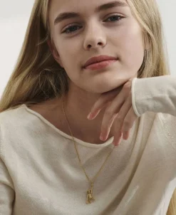 Aben i 18 karat forgyldt sølv uden kæde-Kay Bojesen Jewelry New