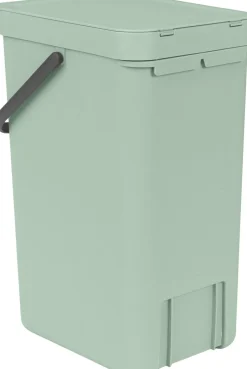 Affaldsspand m/låg sort.kon. 16 ltr Skraldespande