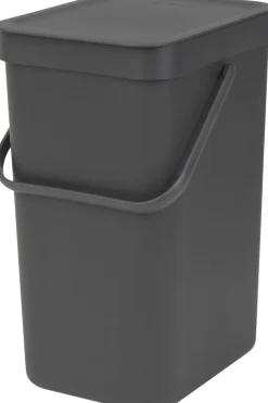 Affaldsspand m/låg sort.kon. 12 ltr-Brabantia New