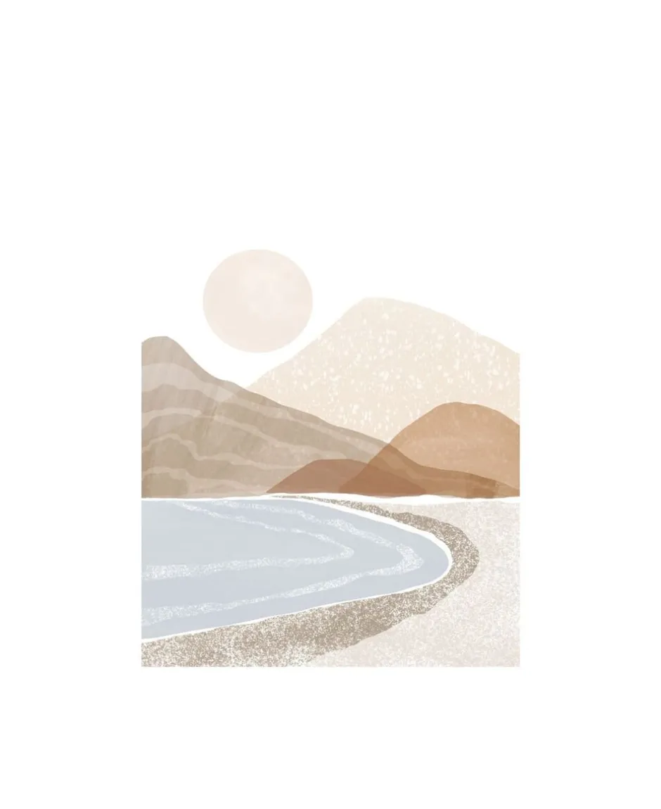 Affordable Art Prints x Melloi Art Prints - Beach Sunset Art-Poster & Frame Hot