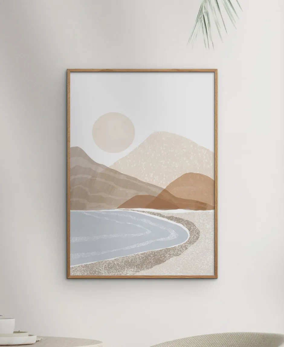 Affordable Art Prints x Melloi Art Prints - Beach Sunset Art-Poster & Frame Hot
