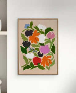 Outlet Affordable Art Prints x Megan Galante - Vibrant Floral Abstract Flower Plakater & Rammer