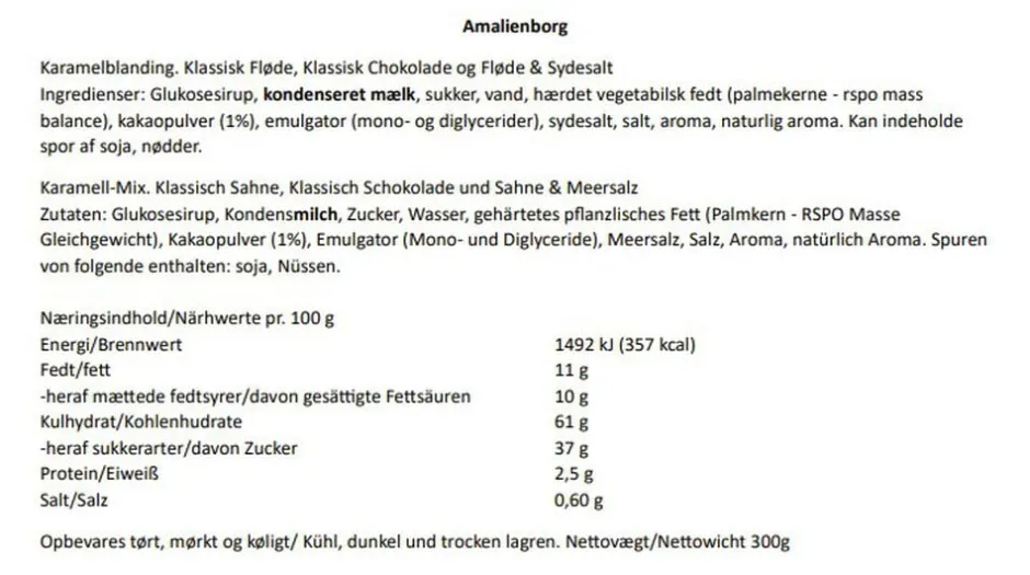 Amalienborg, Bokul blanding Signature-Karamel Kompagniet Online