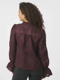 Amara Big Embroidery Blouse-Neo Noir Outlet