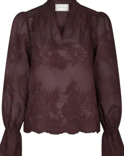 Amara Big Embroidery Blouse-Neo Noir Outlet