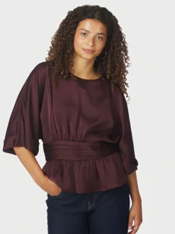 Dame Neo Noir Bluser & Skjorter>Annegret Heavy Sateen Blouse