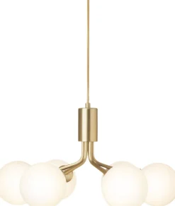 Nuura Pendler>Apiales 6, brushed brass / opal