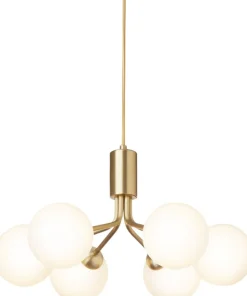 Nuura Pendler>Apiales 6, brushed brass / opal