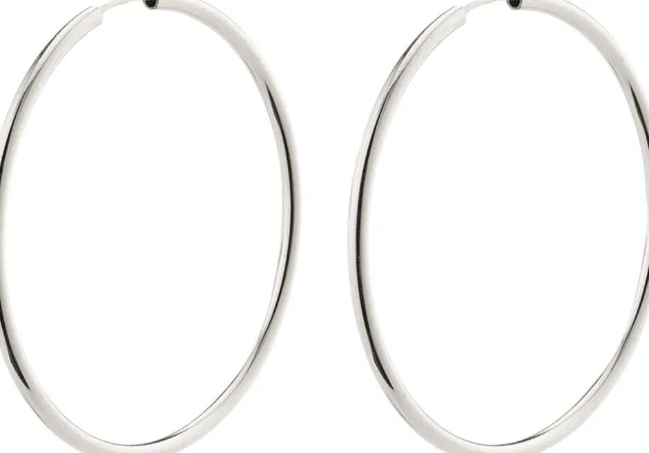 New APRIL recycled medium hoop øreringe sølvbelagt Dame Smykker|Smykker