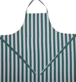 Online Apron 105x100 cm Birk - Stripe dark green Tekstiler Til Køkkenet