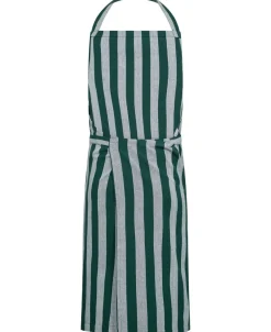 Online Apron 105x100 cm Birk - Stripe dark green Tekstiler Til Køkkenet