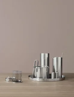 Arne Jacobsen martini mixer med mixer ske 1 l, steel-Stelton Best
