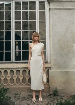 Asymmetrical pleated dress-MANGO Best