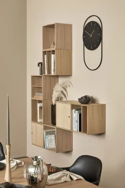 A-Wall Clock - Black with black metal ring-Andersen - Furniture Outlet