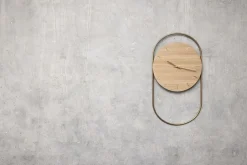 Online A-Wall Clock - Oak with brass ring Ure & Vejrstationer