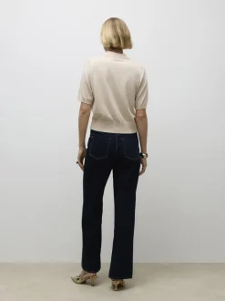 Dame Aware Strik>AWSIKITA SS O-NECK POLO KNIT