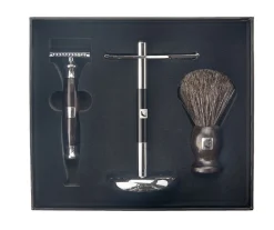 Shaving Kit: Safety Razor, Stand & Barberkost Sup-Barberians New