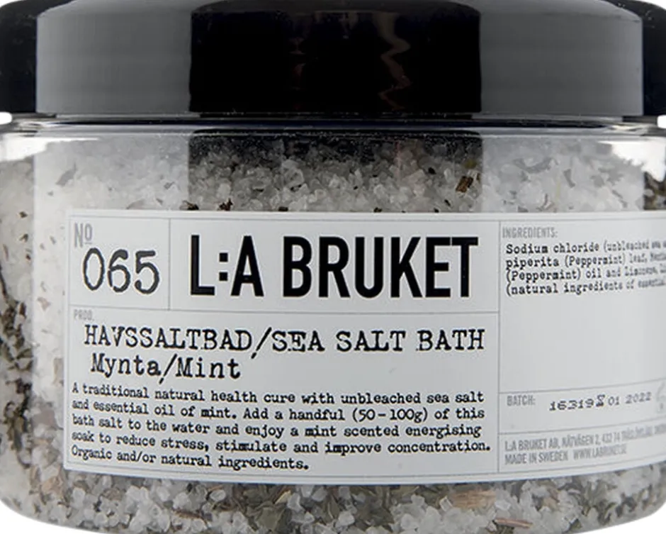 L:a Bruket Kropspleje>Bath Salt Mint 450 ml.