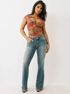 Dame True Religion Jeans>BECCA MR BOOT CUT FLAP