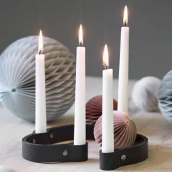 Belt 4 candles, Black Adventsstager