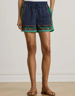 Sale Belting-Print & Polka-Dot Drawcord Short Dame Shorts