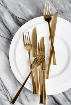 New Bestik16dl mat messing Bestik