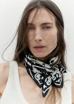 Dame MANGO Halstørklæder & Tørklæder>Bicolour printed scarf