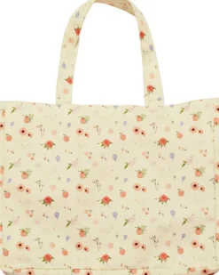 Hot Big Canvas Totebag Roses and Shells Dame Shoppere