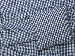 Bæk&Bølge Sengetøj mørk blå/hvid 140x200 cm DK Sengetøj & Lagner