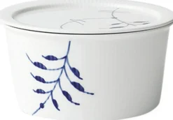 Blå Mega Riflet 100 cl. skål med låg-Royal Copenhagen Clearance