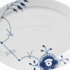 Online Blå Mega Riflet 28 cm. oval tallerken Skåle & Fade