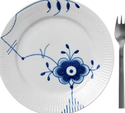 Discount Blå Mega Riflet 19 cm. tallerken Tallerkener