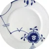 Blå Mega Riflet 22 cm. tallerken-Royal Copenhagen Online