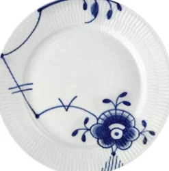 Blå Mega Riflet 22 cm. tallerken-Royal Copenhagen Online