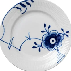 Royal Copenhagen Tallerkener>Blå Mega Riflet 17 cm. tallerken