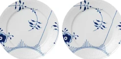Royal Copenhagen Tallerkener>Blå Mega Riflet 2-pak Tallerkner 27cm no 2
