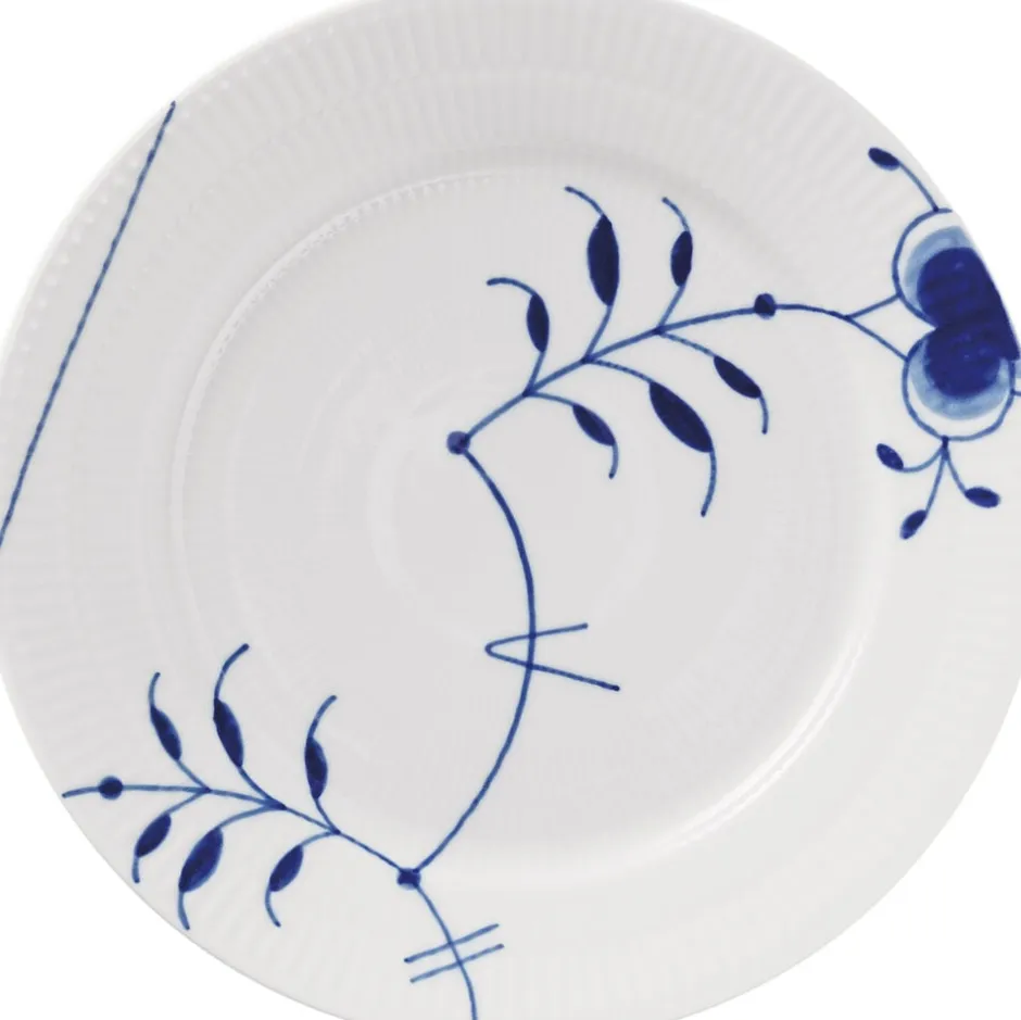 Sale Blå Mega Riflet tallerken Limited Edition, 22 cm. , Dekoration 9 Tallerkener