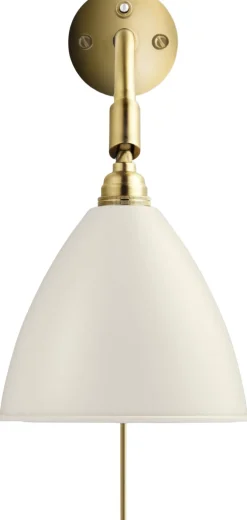 Discount BL7 Wall lamp bone china/brass switch on backplate Væglamper