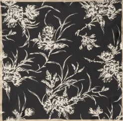 Black Floral Silk Pocket Square-ETON Hot
