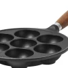 Æbleskivepande i Støbejern 20cm Matte Black-Le Creuset
