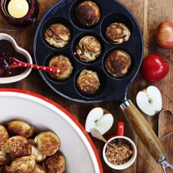 Æbleskivepande i Støbejern 20cm Matte Black-Le Creuset