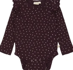 Børn PETIT PIAO Bodies>Body L/S Frill Modal heart