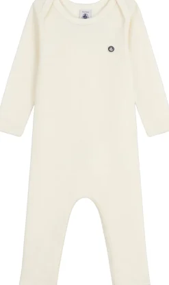 Børn Petit Bateau Heldragter>BODY MLJL ECRU 03M