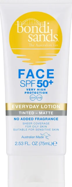 Outlet SPF 50+ EVERYDAY MATTE TINTED FACE LOTION 75mL Solpleje