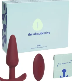 Boo Vibrerene Buttplug med Fjernbetjening - Mørk Violet-The Oh Collective Clearance